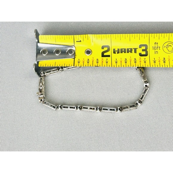 Sterling Silver Hearts Bracelet .925 Jewelry - Picture 6 of 9